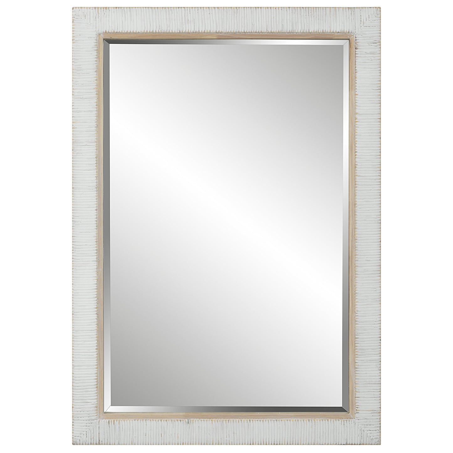 Uttermost 09829 Cape Whitewashed Rattan Mirror