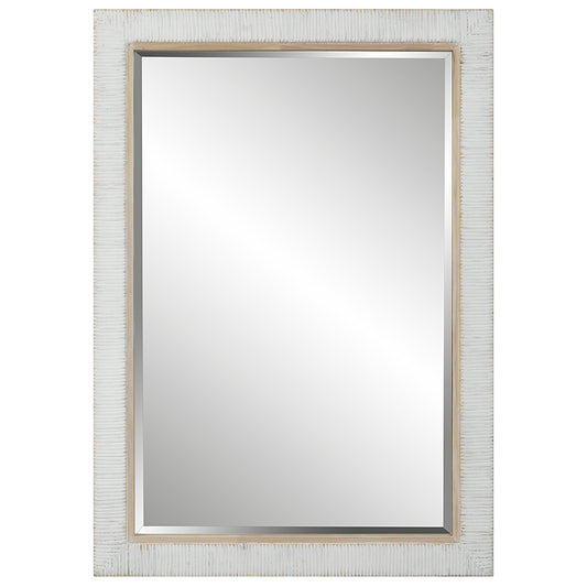 Uttermost 09829 Cape Whitewashed Rattan Mirror