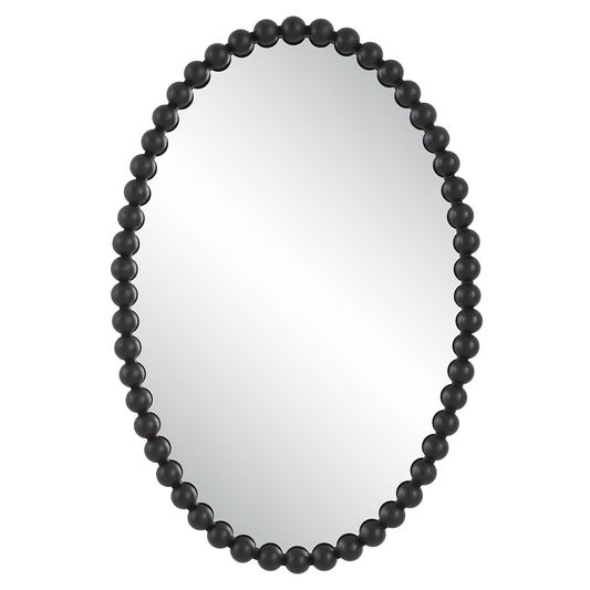 Uttermost 09876 Serna Black Oval Mirror