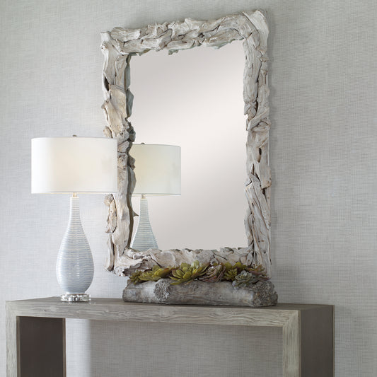 Uttermost 08172 Rio Whitewash Teak Mirror