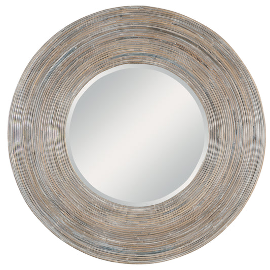 Uttermost 08173 Vortex White Washed Round Mirror