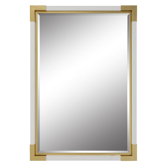 Uttermost 09879 Malik White & Gold Mirror