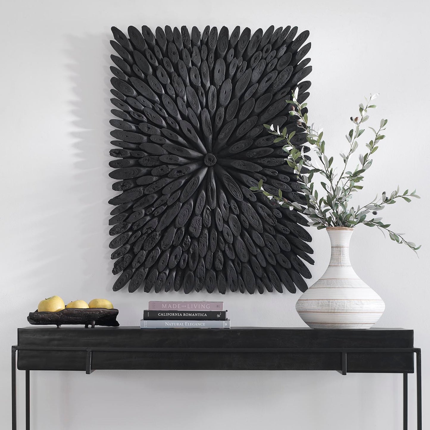 Uttermost 04343 Bahama Black Wood Wall Decor