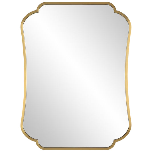 Uttermost 09904 Athena Brushed Brass Mirror