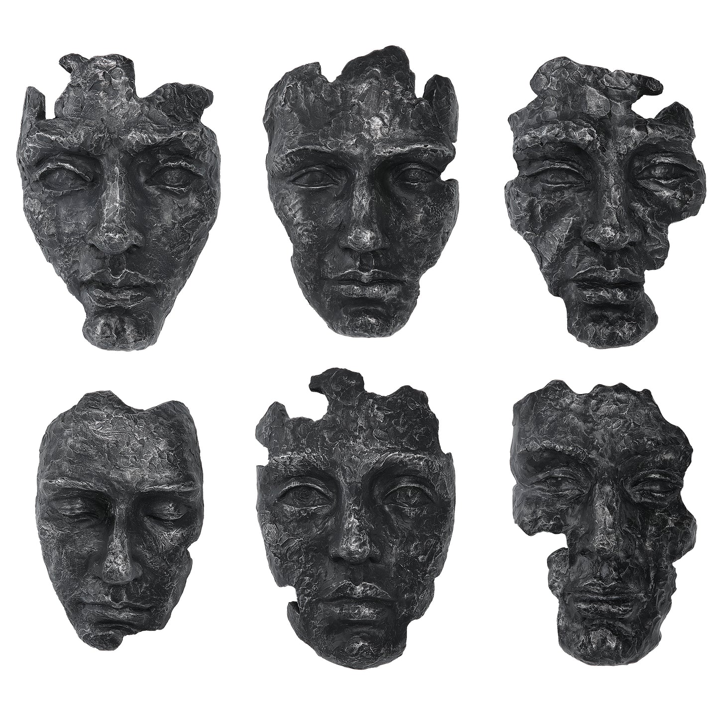 Uttermost 04350 Self-Portrait Metallic Wall Decor, Set/6