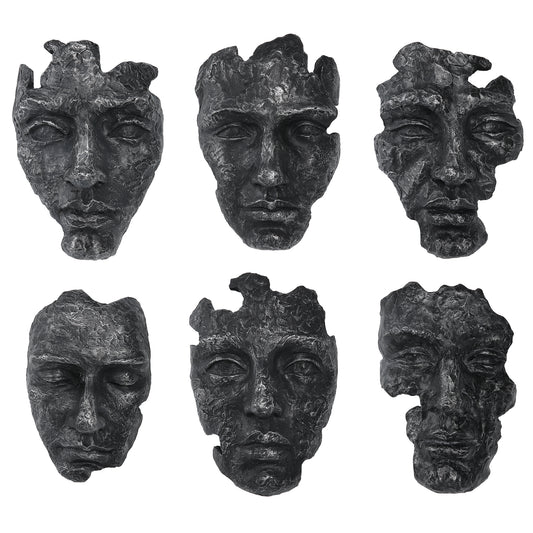 Uttermost 04350 Self-Portrait Metallic Wall Decor, Set/6