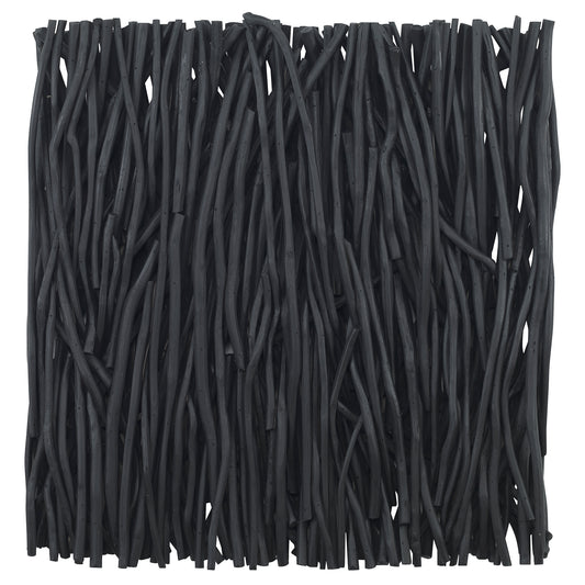 Uttermost 04353 Gathered Teak Square Black Wood Wall Decor