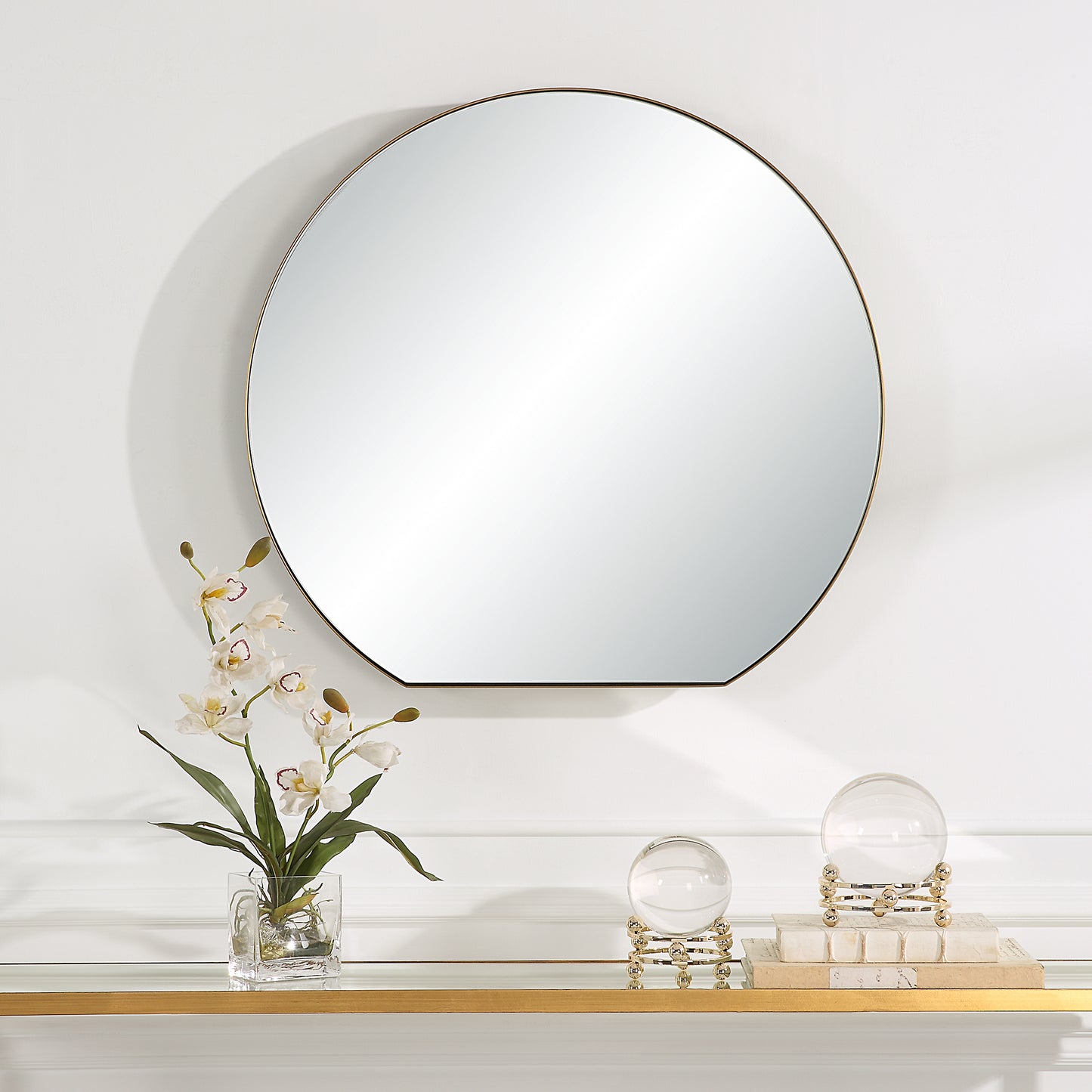 Uttermost 09922 Cabell Small Brass Mirror