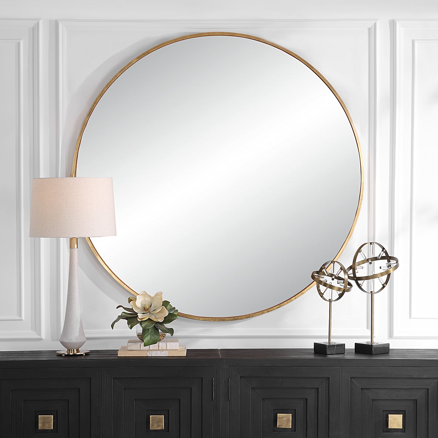 Uttermost 09928 Junius Large Gold Round Mirror