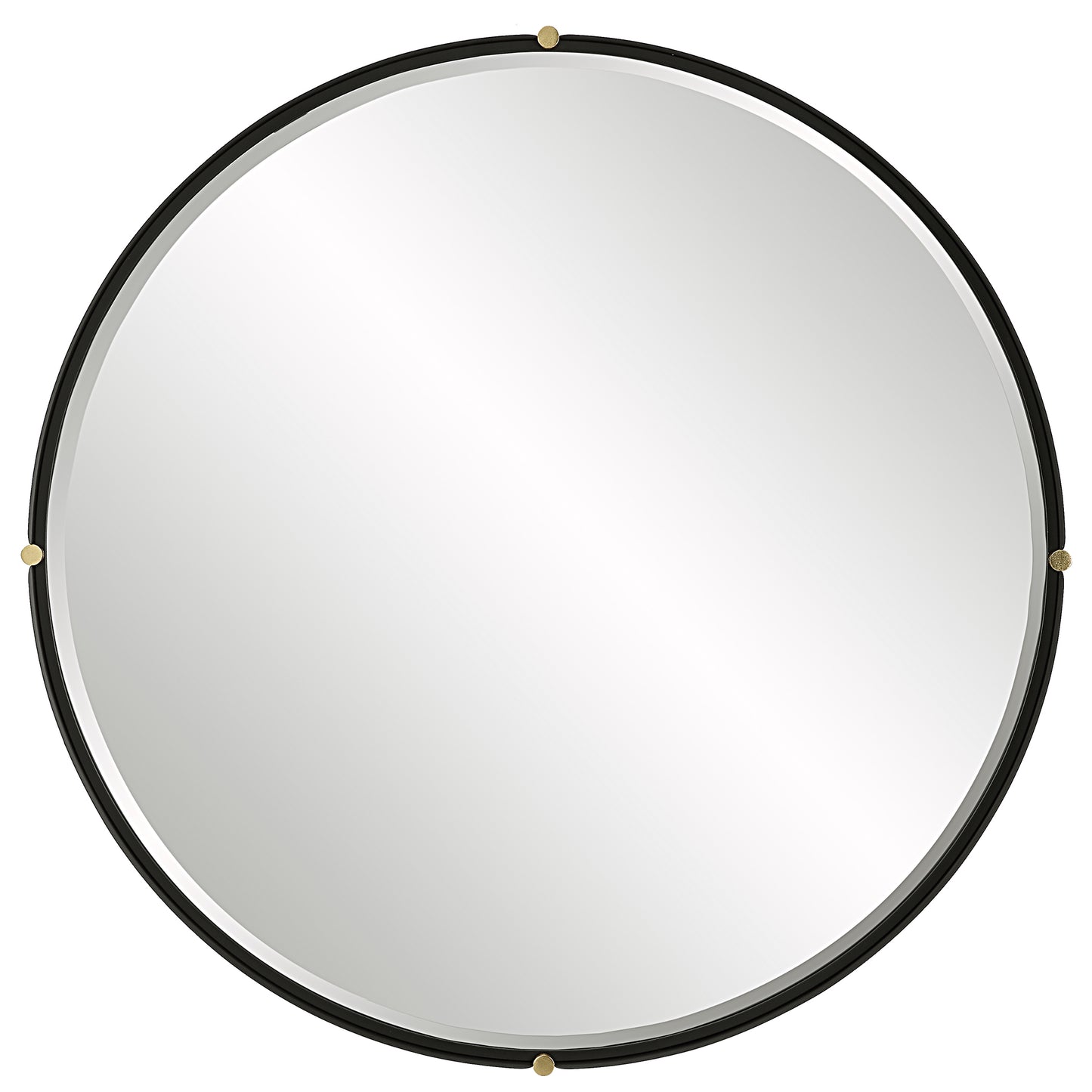Uttermost 09939 Bonded Round Black Mirror