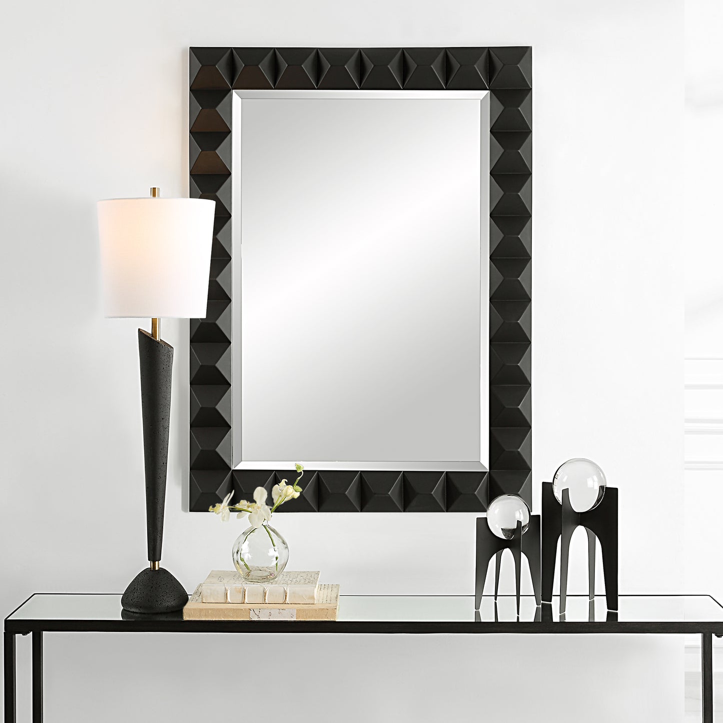 Uttermost 09941 Studded Black Mirror