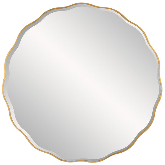 Uttermost 09943 Aneta Large Gold Round Mirror