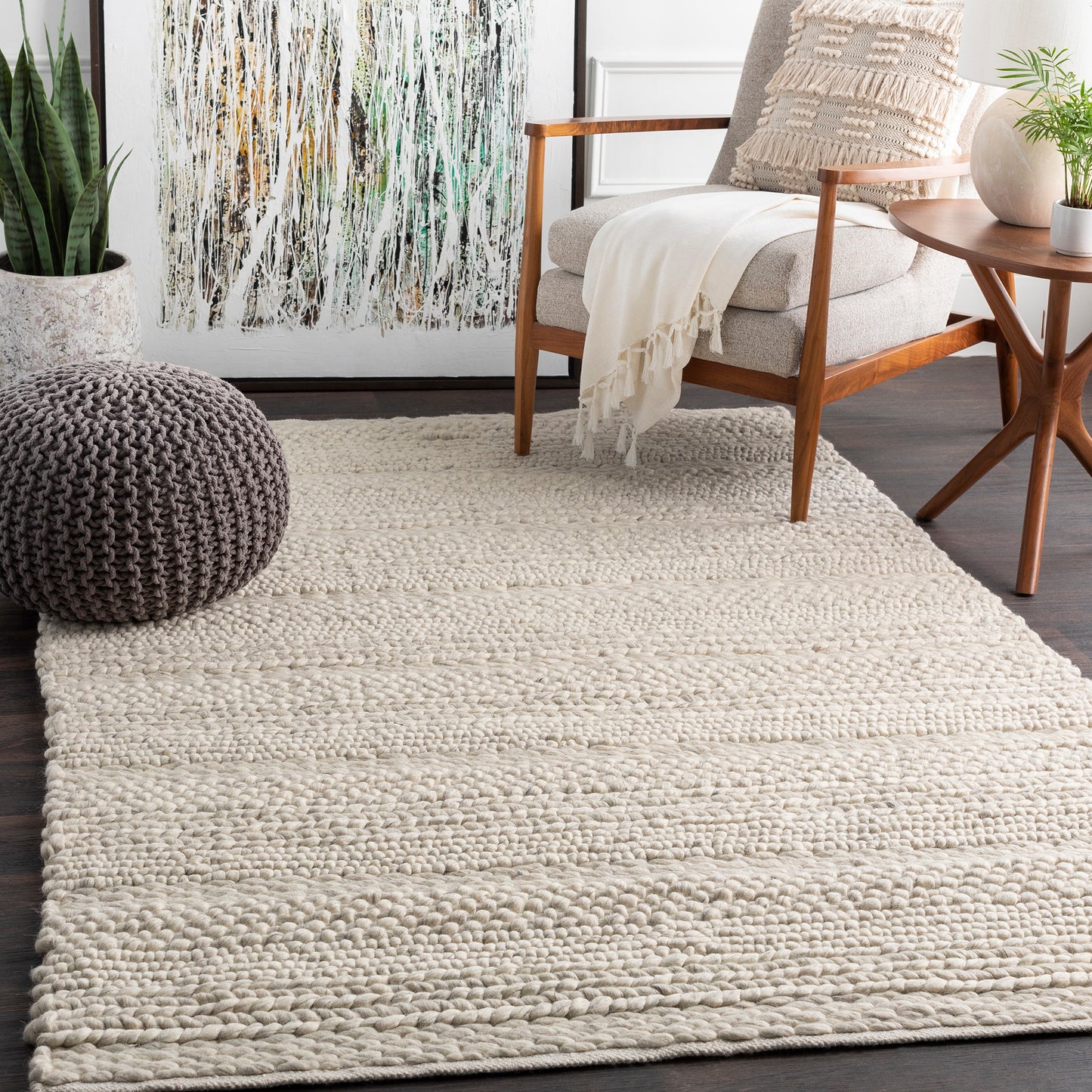 Uttermost 71162-10 Clifton Ivory Hand Woven 10 X 14 Rug