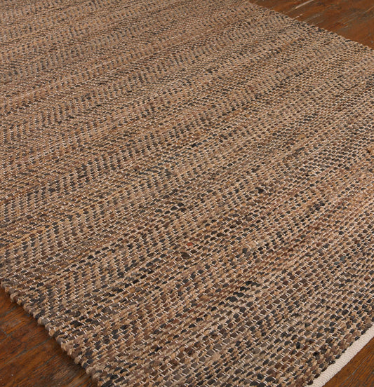 Uttermost 71001-8 Tobais 8 X 10 Rescued Leather & Hemp Rug