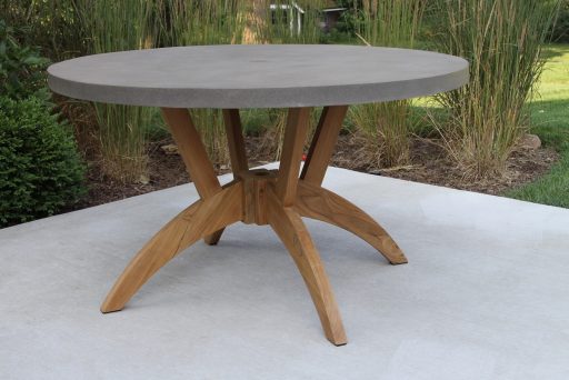 Outdoor Interiors TNA7908 52" x 30" Teak & Composite Dining Table