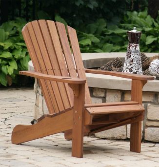Outdoor Interiors CD3111 Adirondack Chair with Built-in Ottoman