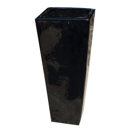 Tall Tapered Square Planter - Black