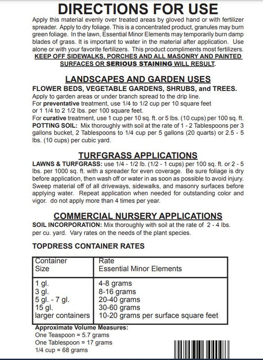 Southern Ag Essential Minor Elements Granular Formulation, 5lb bag