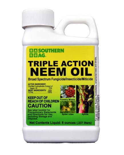Southern Ag Triple Action Neem Oil, 8oz Bottle