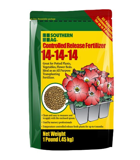 Southern Ag Controlled Release Fertilizer 14-14-14, 1lb bag