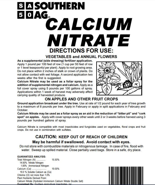 Southern Ag Calcium Nitrate, 5lb Bag
