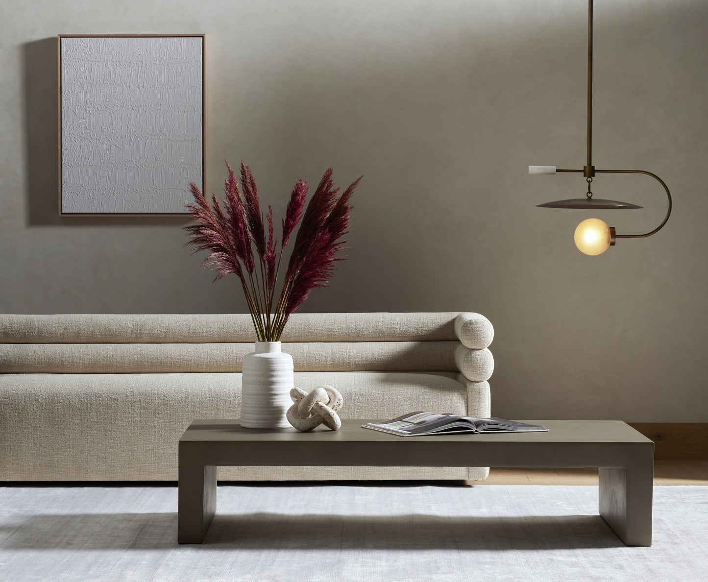 Four Hands VBNA-009 Parish Coffee Table - Grey Concrete